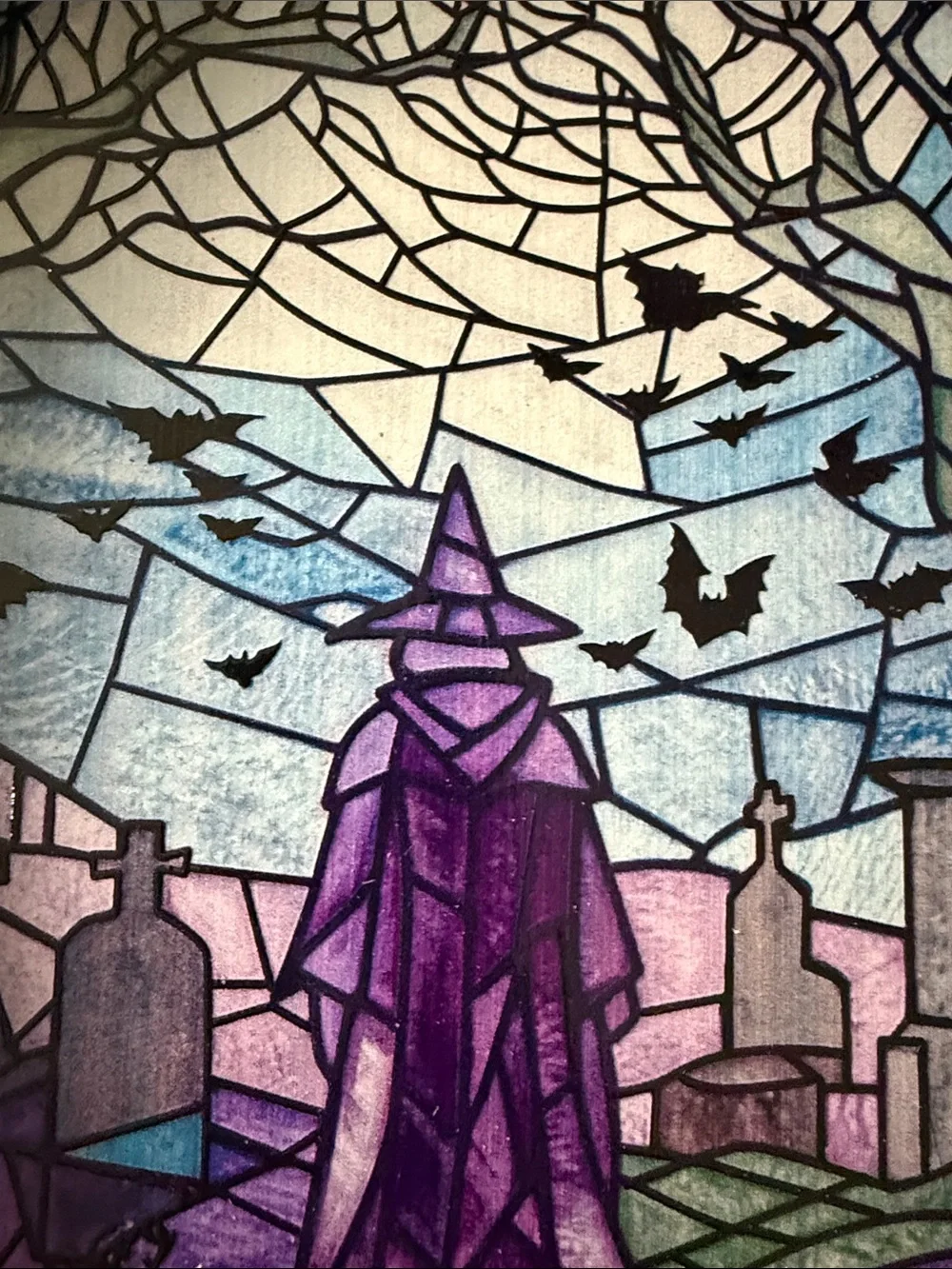 Christian siriano stained glass Halloween-wall art